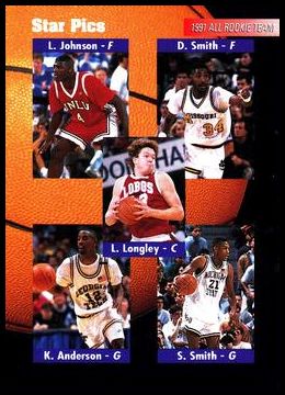 91SP 60 All-Rookie Team (Larry Johnson Doug Smith Luc Longley Kenny Anderson Steve Smith).jpg